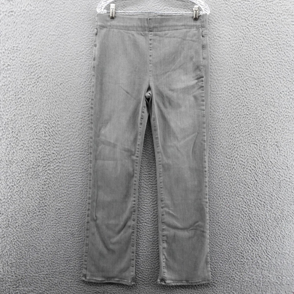 NYDJ Womens SpanSpring Denim Pull On Jeans Grey Straight Leg Size Large